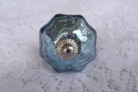 Blue Mercury Glass Scallop Le