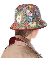 Gg Flora Cotton Blend Bucket Hat
