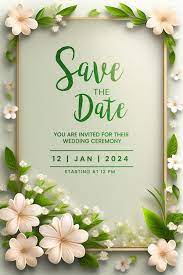 frame invitation card wedding psd 11