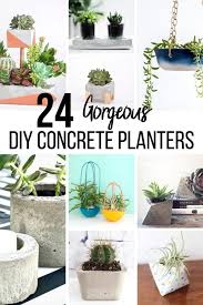 24 Diy Concrete Planter Ideas That Are