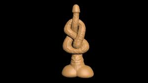 STL file knotted dick・3D printing template to download・Cults