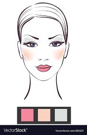 makeup template royalty free vector