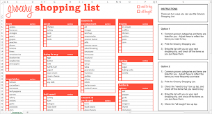 Example Of Grocery List Budget Spreadsheet How To Use The Shopping