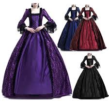 Details About Plus Size Women Medieval Gothic Retro Victorian Ball Gowns Queen Cosplay Dresses