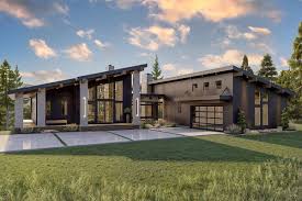 modern mountain style house plan with