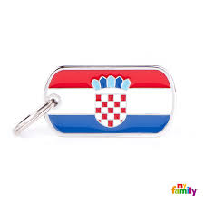 Croatia and european union waving flags. Id Tag Croatia Flag Myfamily