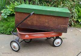 diy wagon made from a wood box my