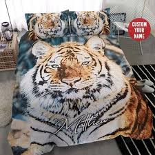 tiger watercolor bedding set teeruto