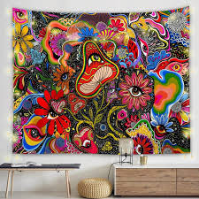 Psychedelic Wall Tapestry Fabric Wall