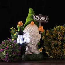 Garden Gnome Statue With Solar Lights