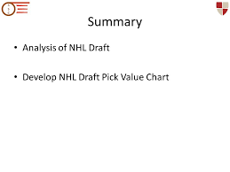 An Nhl Draft Value Pick Chart Michael E Schuckers St