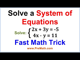 System Of Equations Fast Math Trick