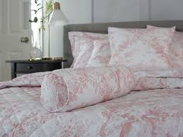 Toile De Jouy Vintage Pink Bedspreads
