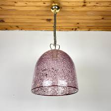Vintage Pendant Lamp In Pink Murano