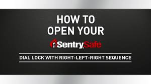 how to open a sentry safe right left