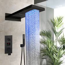 Bathroom Black Rainfall Shower Units