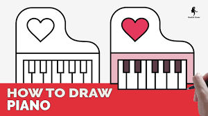 how to draw a piano easy you