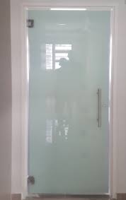 frosted tempered glass swing door