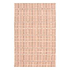 clyde peach striped outdoor area rug 5x7
