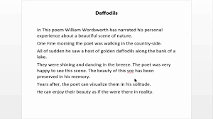 an essay about the poem of the daffodils essay mothers day
