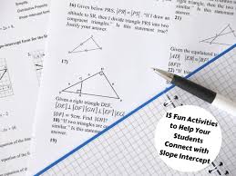Students Connect With Slope Intercept