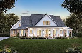 Plan 41444 New Country Farmhouse Home