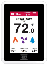 touch screen thermostat hbx thm 0600