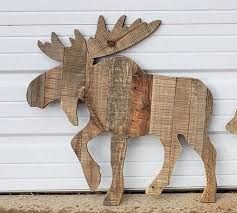 Wooden Moose Wall Decor Wall Art Bear