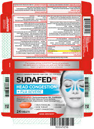 Sudafed Pe Head Congestion Plus Flu Severe Tablet Film