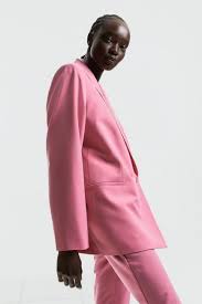 h m s new in pink blazer for spring is