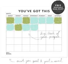 Printable Goal Chart Goal Charts Free Printables