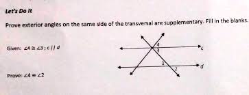 solved prove that exterior angles on