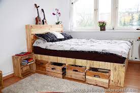 pallet bed with storage plans pallet