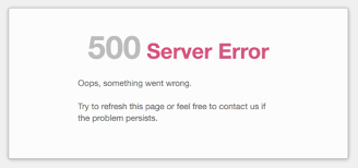500 internal server error upon entering