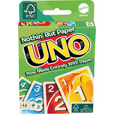 When you're down to one card, don't forget to yell uno! Uno Nothin But Paper Mattel