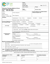 infusion therapy referral form