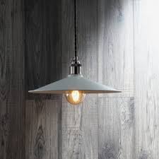 Shallow Diner Ceiling Lamp Shade Grey