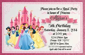 Princess Themed Birthday Invitation Cards Magdalene