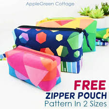 boxed zipper pouch pattern free
