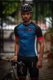 blue black mens cycling jersey at rs