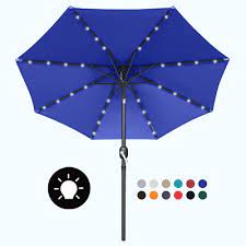 Patio Umbrella With 32 Solar Led Lights