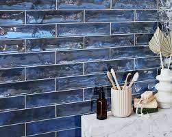 Deep Blue Brick Shaped Wall Tiles