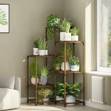 7 Tiers Wooden Corner Plant Shelf