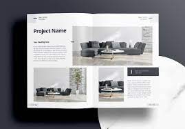 free indesign modern interior portfolio