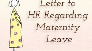 sle letter to hr regarding maternity