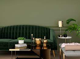 olive green living room