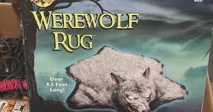 used spirit halloween werewolf rug rare
