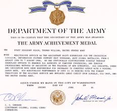 Army Award Certificate Templates