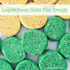 homemade leprechaun gold play dough