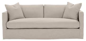 shaw bench seat slipcover sofa greige